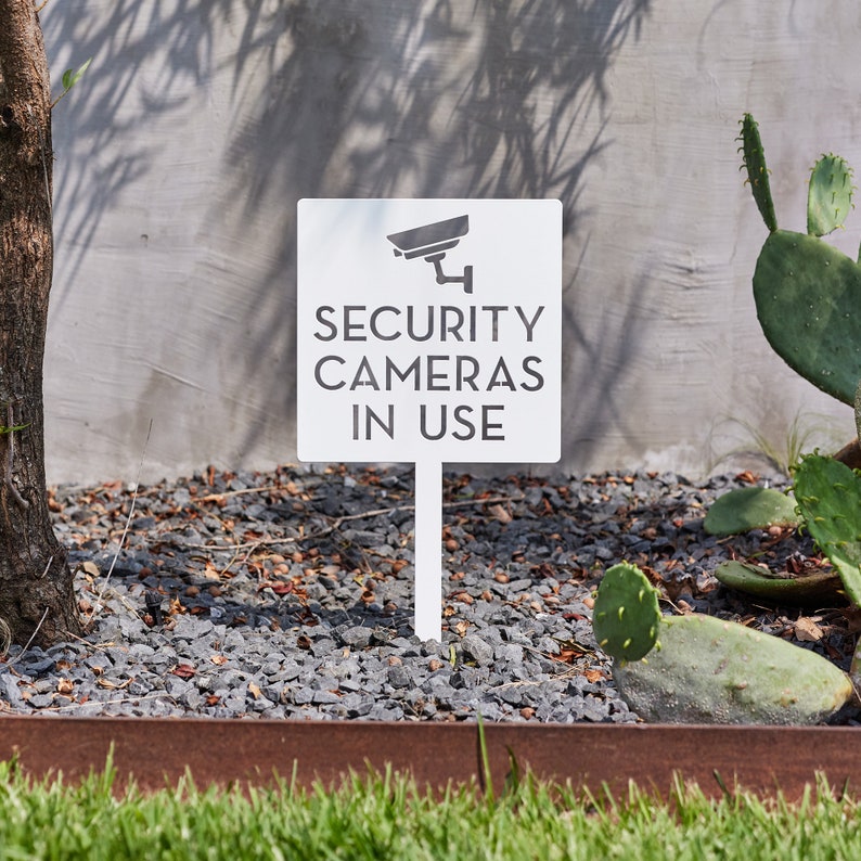 Home Security Number - Security Camera Yard Sign - Modern