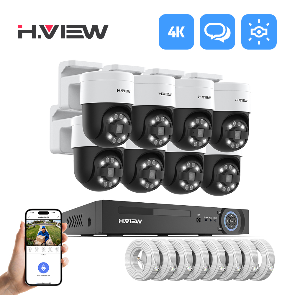 Home Security Camera System - H.view 8Ch 4K 5MP 8MP Cctv
