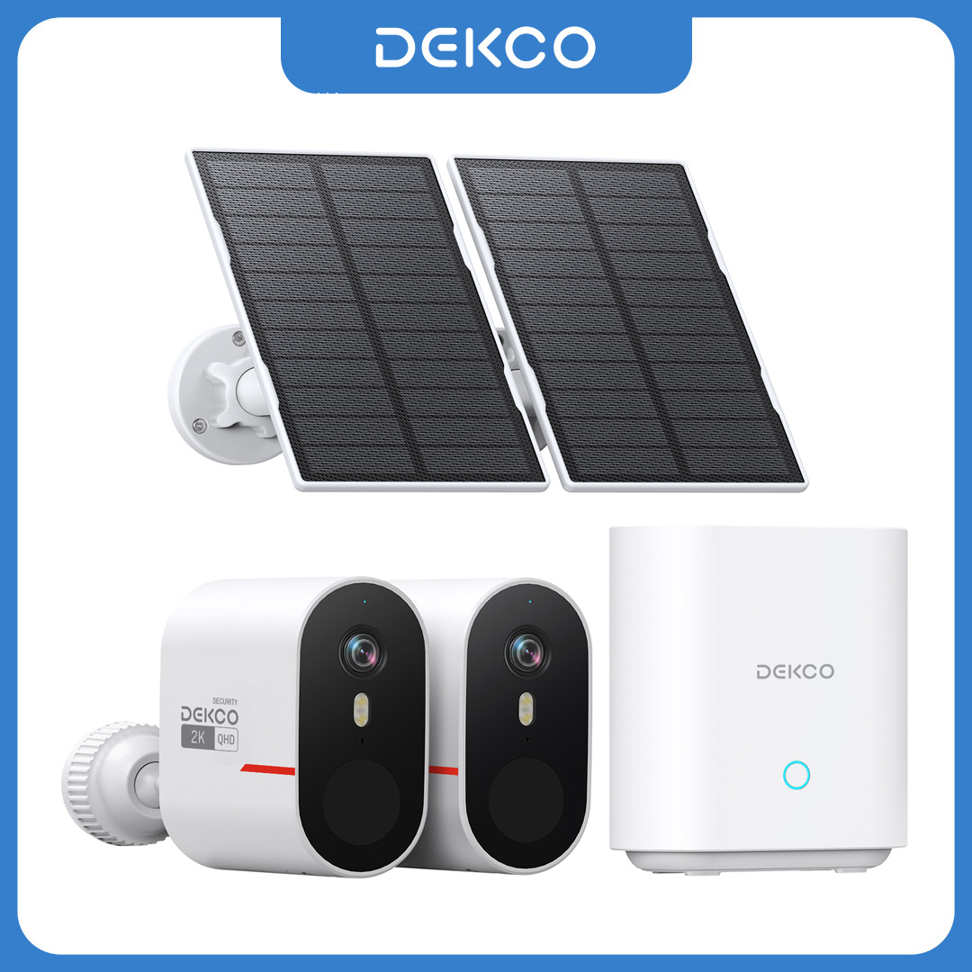 Home Security Camera System - Dekco 3MP WiFi Solar Camera System