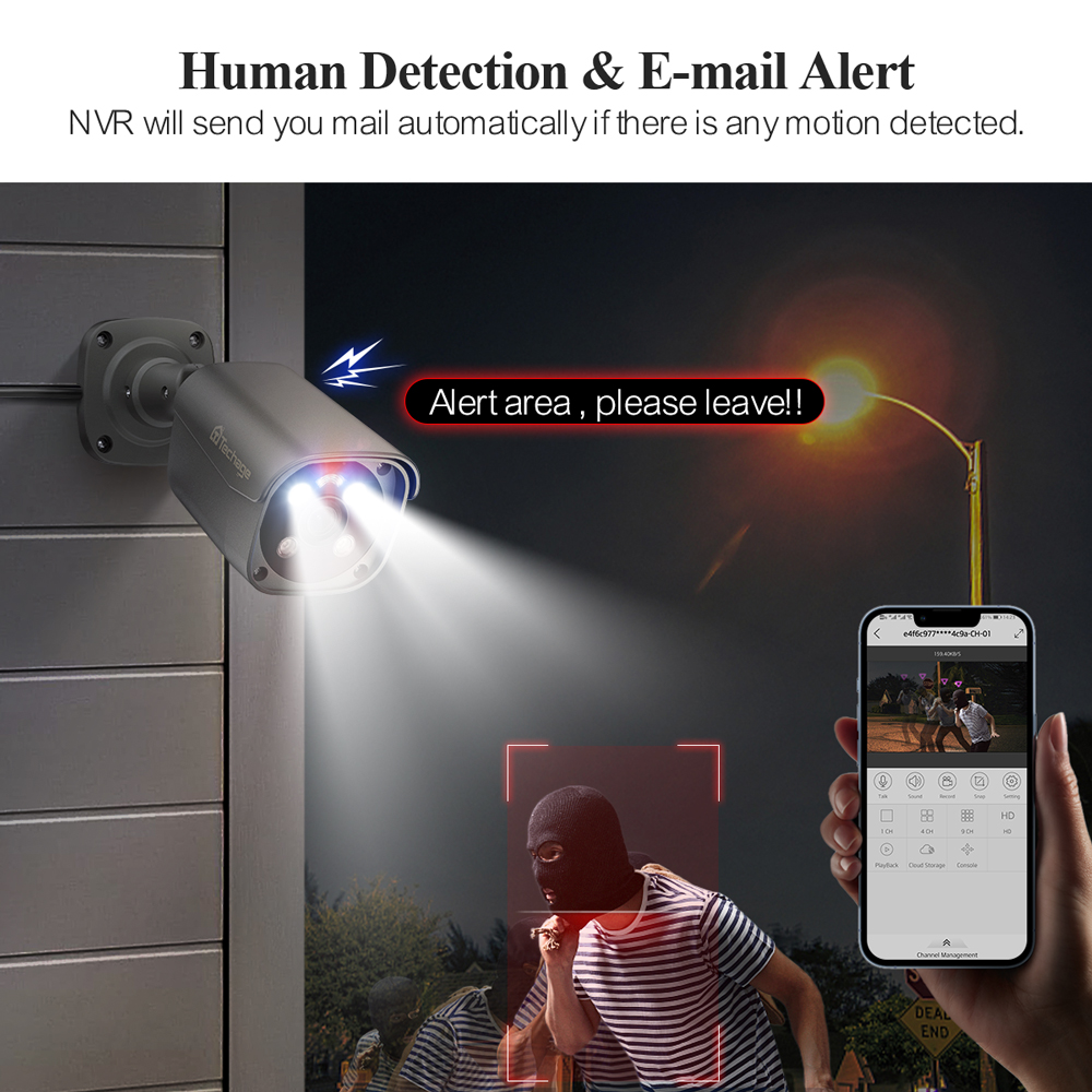 Techage H.265 8CH 5MP 8MP 4K P - огляд і ціна Home Security Kit With Camera