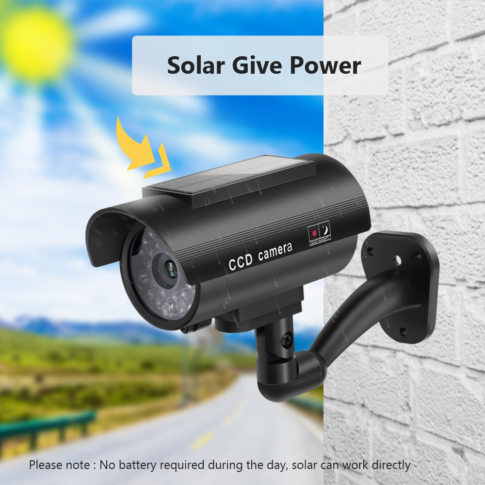 Solar Panel Dummy Surveillance - огляд і ціна Home Security Lights Outdoors