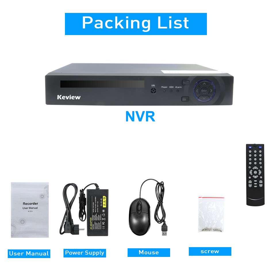 Keview H.265 4/8CH POE NVR 8MP - огляд і ціна Home Security Camera System