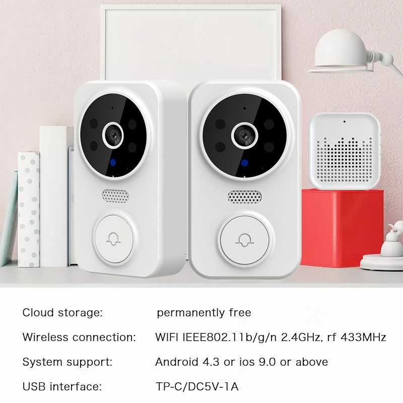 Tuya WIFI Doorbell Smart Home  - огляд і ціна Home Security Wireless Cameras