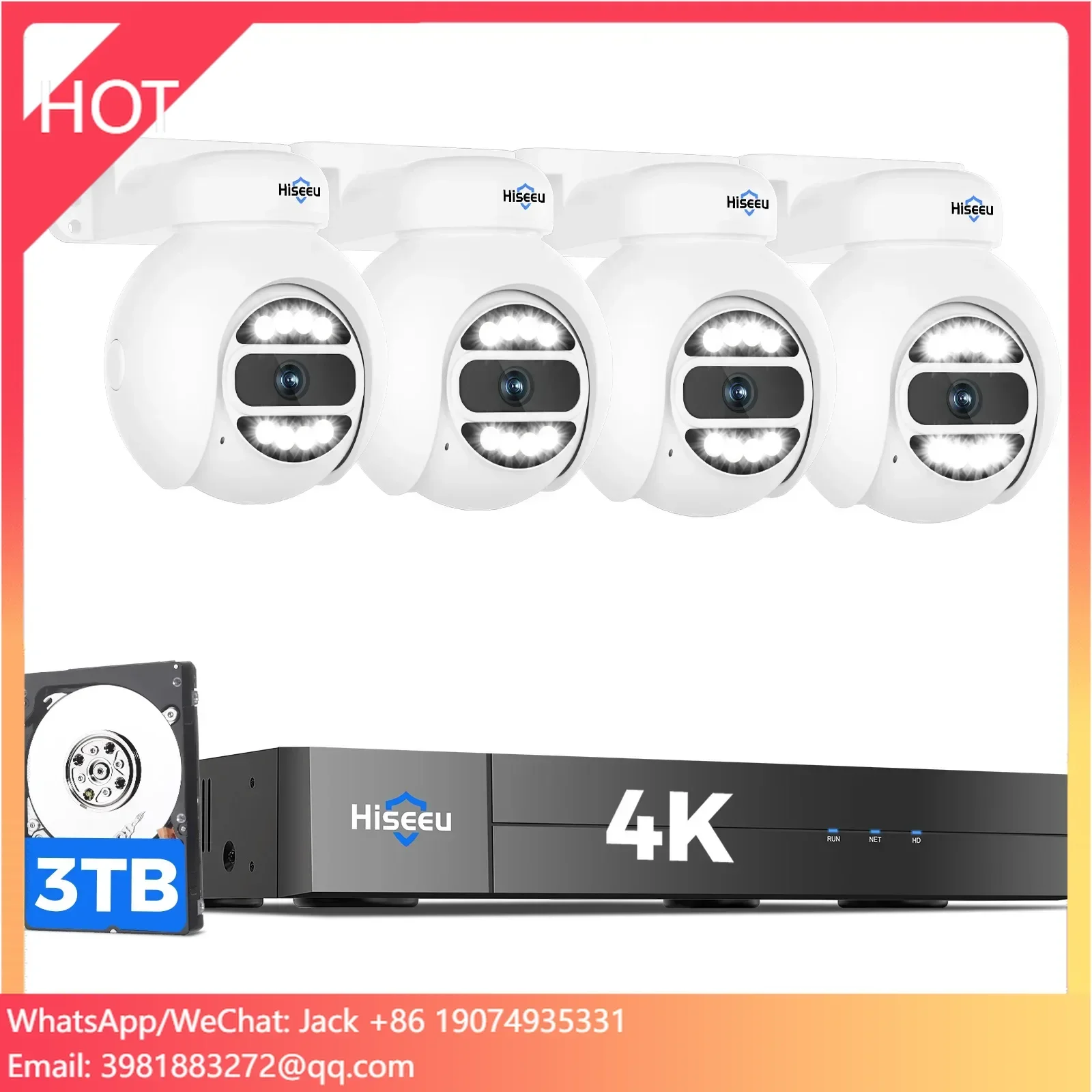 Hiseeu Automatic Tracking 5mp  - огляд і ціна Home Security Kit With Camera