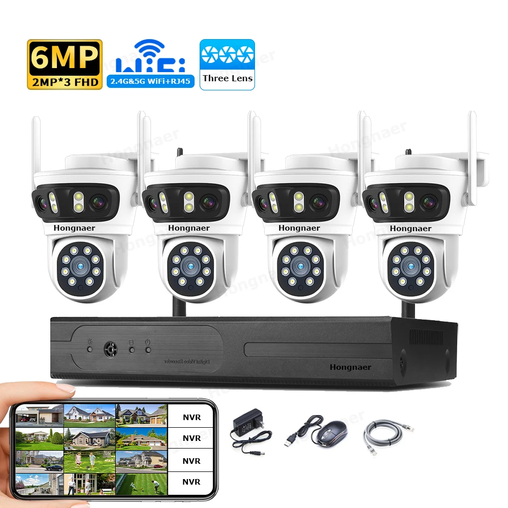 2026 Hongnaer 6MP 4CH 3 Lens 2 - огляд і ціна Home Security Systems