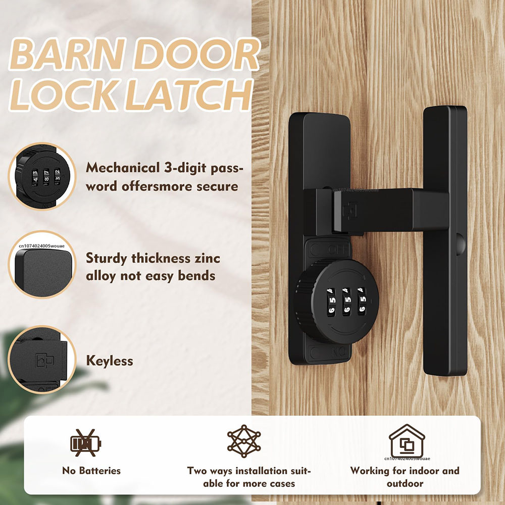 Security Barn Door Lock 3-Digi - огляд і ціна Home Security Door