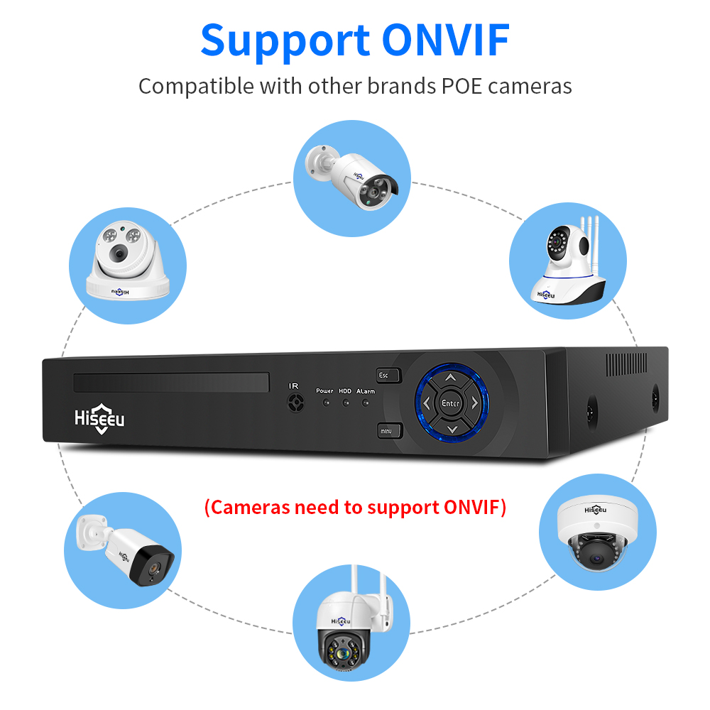 Hiseeu 4CH 10CH 16CH 4K 8MP 5M - огляд і ціна Home Security Camera System