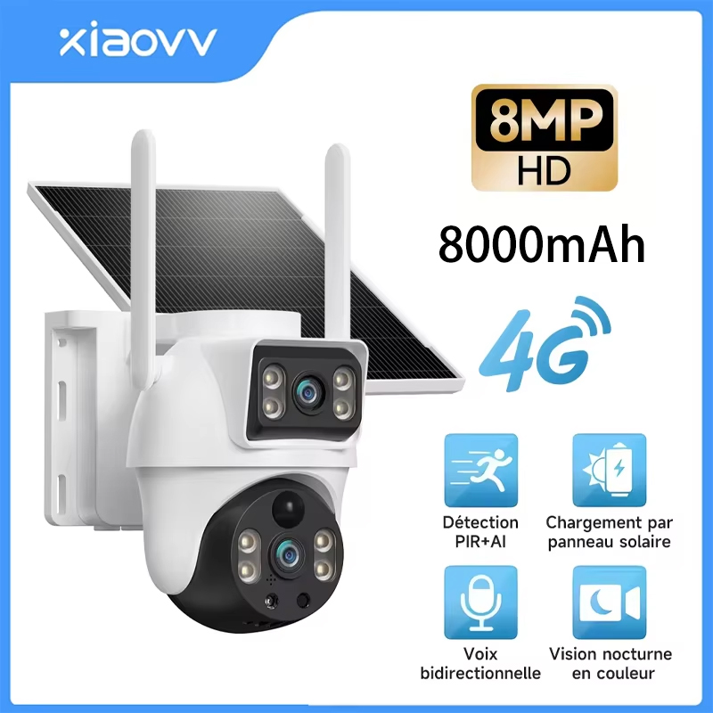 XIAOVV 8MP 4G LTE Solar Outdoo - огляд і ціна Home Security Outdoor Camera System