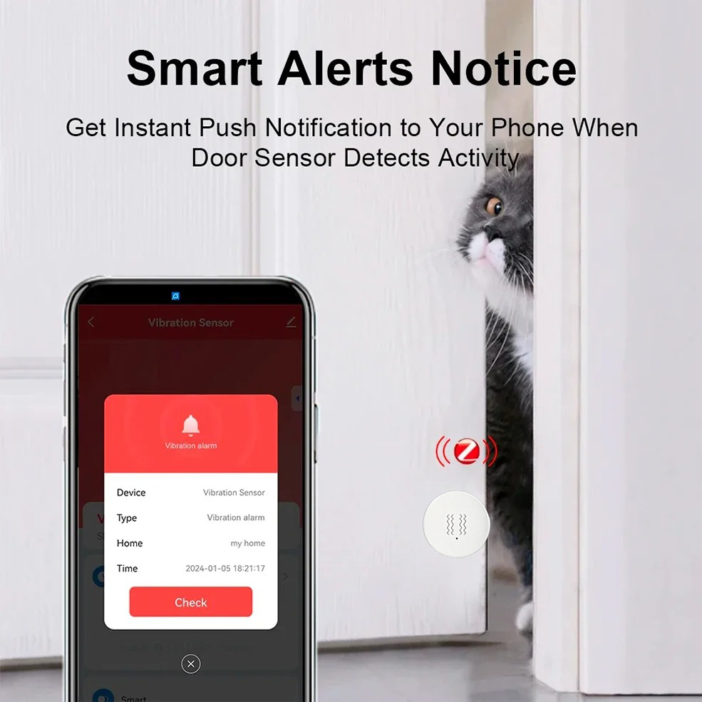 Tuya ZigBee Smart Vibration &  - огляд і ціна Home Security Systems