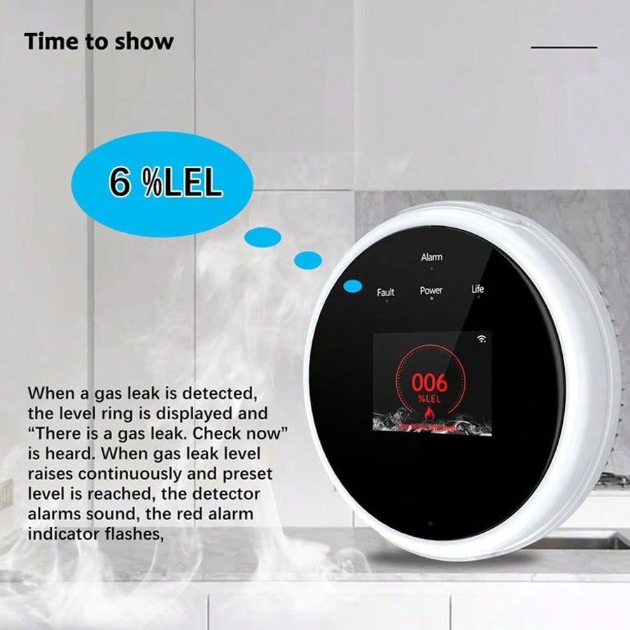2.4G WiFi Gas Alarm Sensor Com - огляд і ціна Home Security Systems
