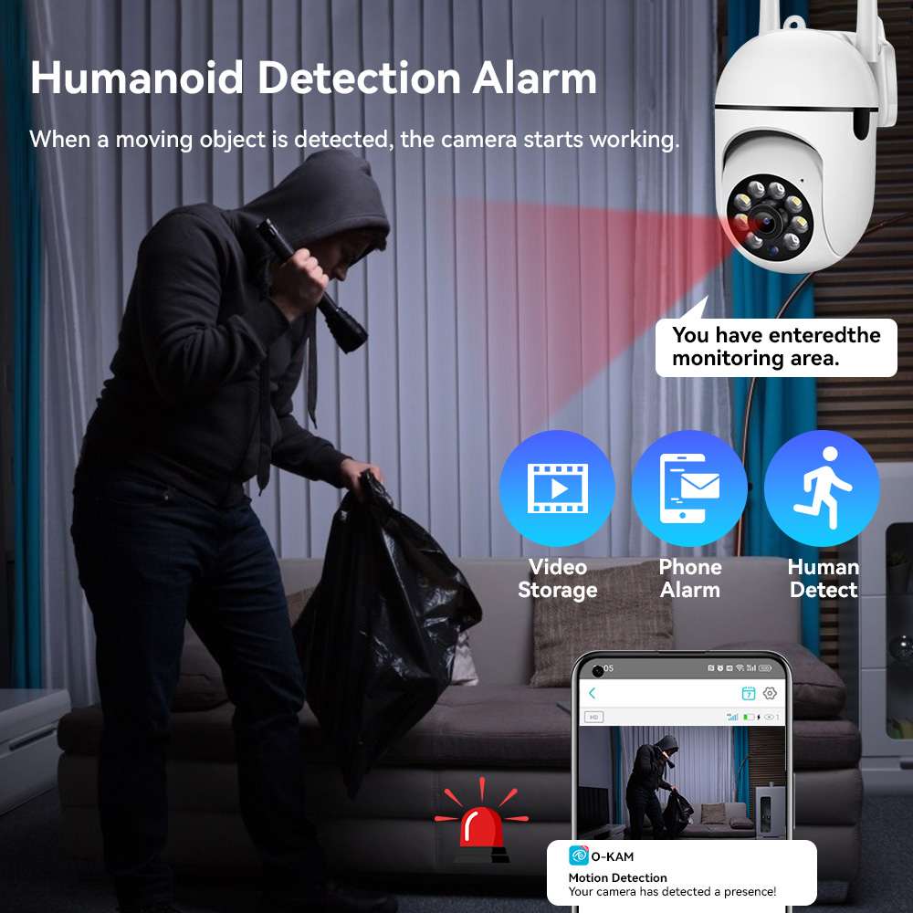 8MP 2.4G Wifi IP CCTV Camera C - огляд і ціна Home Security Lights Outdoors